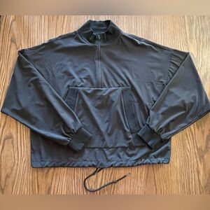 ALO Yoga Women’s Black Windbreaker Half-Zip Jacket